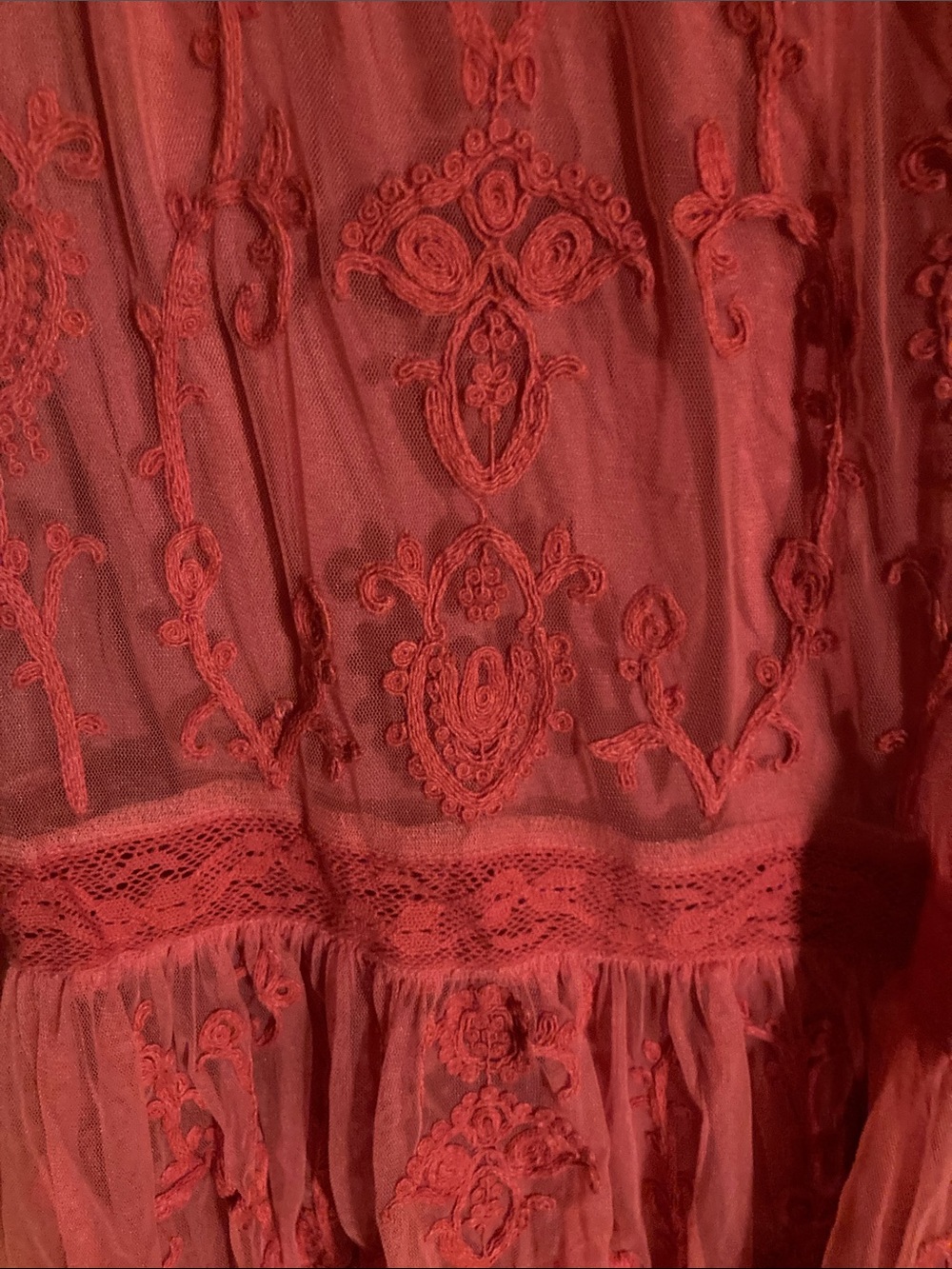 Sundance Red Coral Flowy Dress - Picture 3 of 9